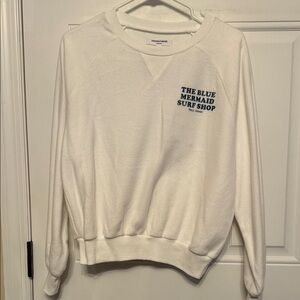 Grayson Threads White Sweatshirt with Blue Logo